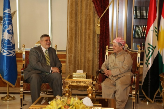  بارزانی لەگەڵ نێردەی تایبەتیی سکرتێری گشتیی نەتەوە یەکگرتووەکان کۆ بووەوە 
